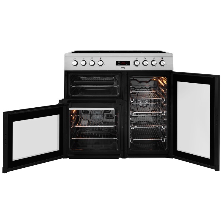 Beko 90cm Electric Range Cooker - Stainless Steel