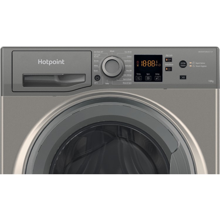 Hotpoint Anti-Stain 10kg 1400rpm Washing Machine – Graphite