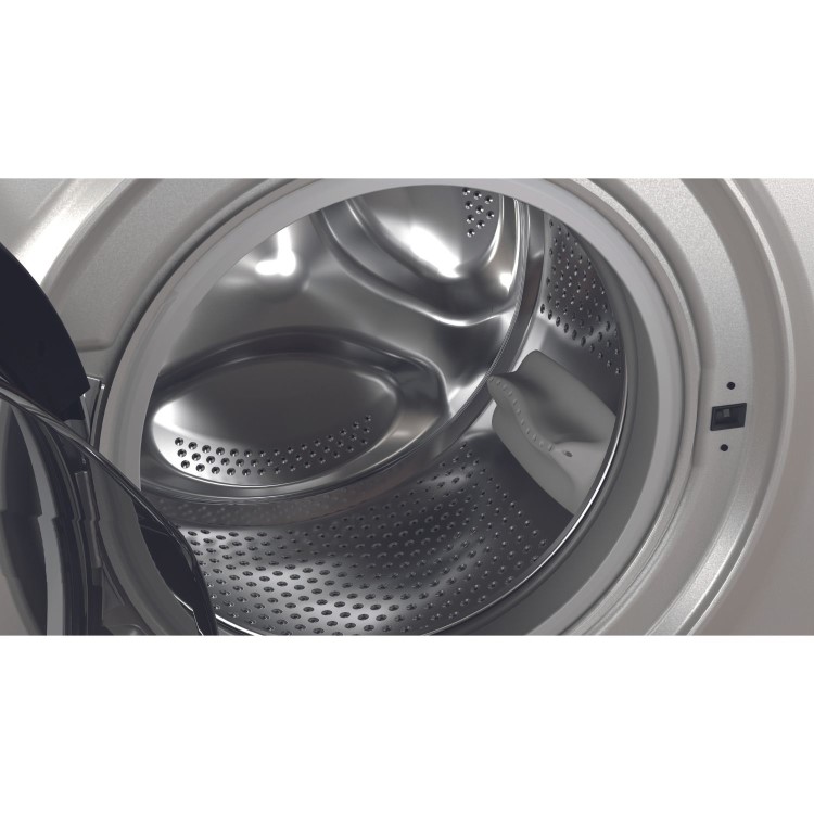 Refurbished Hotpoint AntiStain NSWM1046GGUK Freestanding 10KG 1400 Spin Washing Machine Graphite