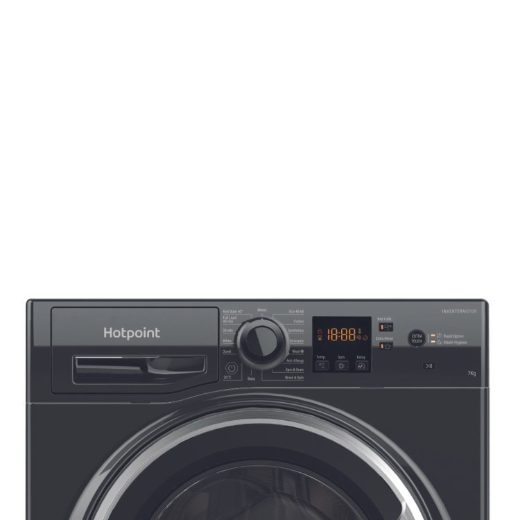 Hotpoint AntiStain 7kg 1400rpm Washing Machine - Black