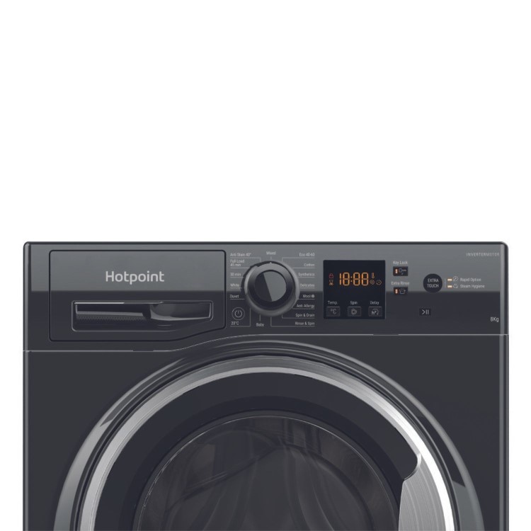 Hotpoint AntiStain 8kg 1400rpm Washing Machine - Black