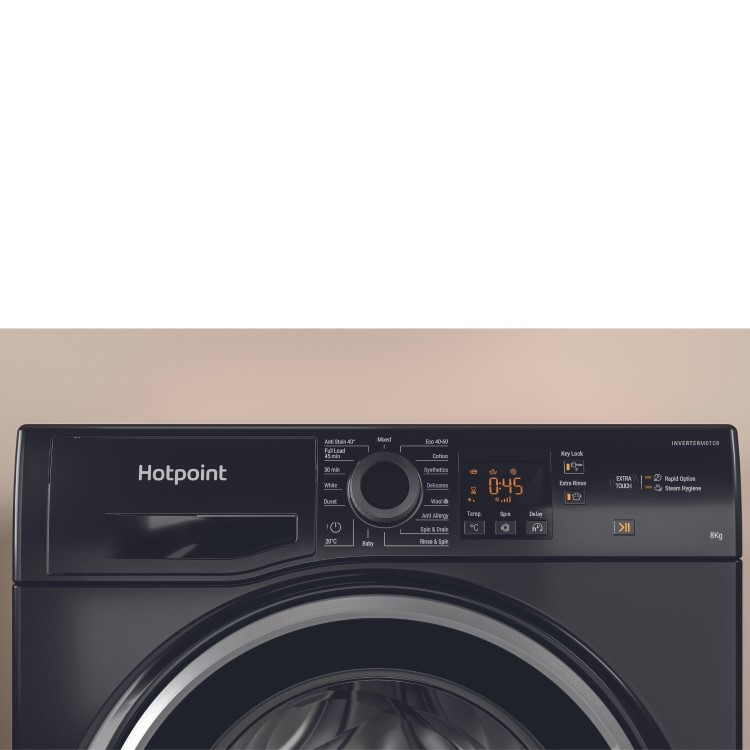 Hotpoint AntiStain 8kg 1400rpm Washing Machine - Black