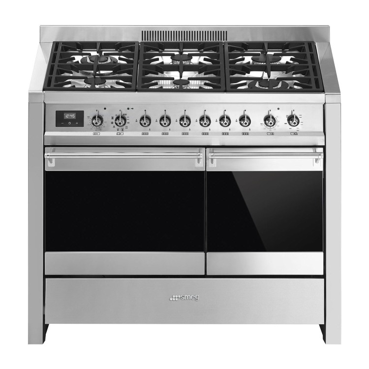 Smeg Opera 100cm Dual Fuel Range Cooker with Pyrolytic Function - Stainless Steel