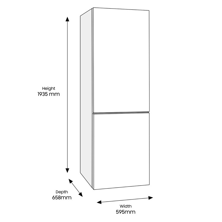 Samsung 385 Litre 60/40 Freestanding Fridge Freezer With SpaceMax  - Silver