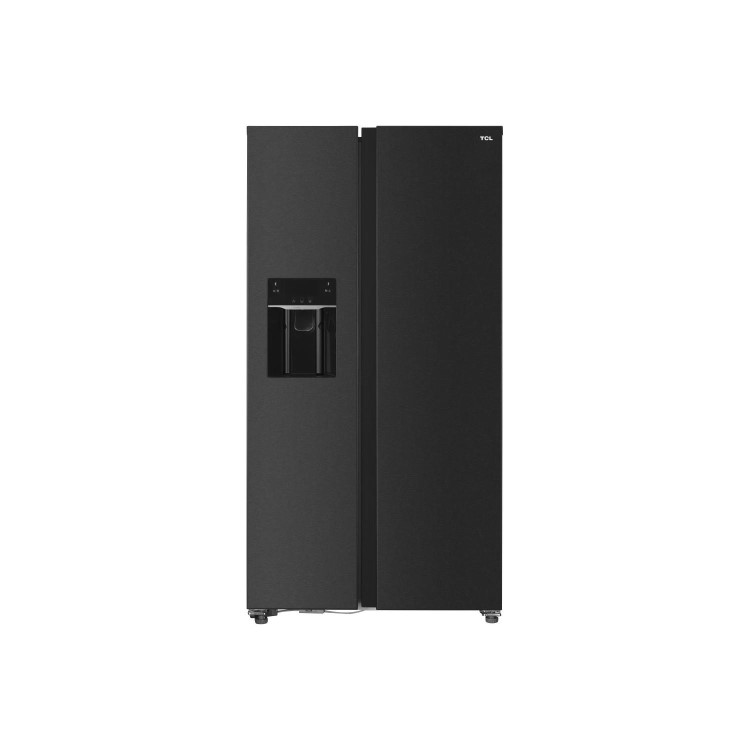 Refurbished TCL RC513SBE0UK Freestanding 513 Litre Frost Free American Fridge Freezer with Water Dispenser Black Stainless Steel