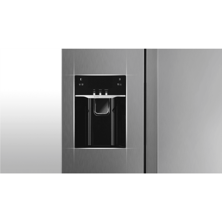 Refurbished TCL RC513SBE0UK Freestanding 513 Litre Frost Free American Fridge Freezer with Water Dispenser Black Stainless Steel