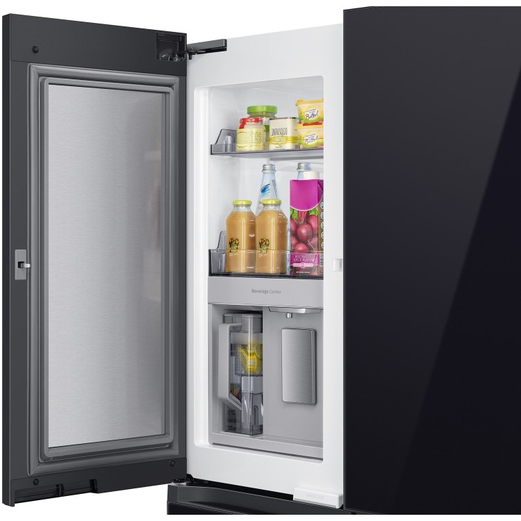 Samsung Bespoke 647 Litre Four Door American Fridge Freezer with Beverage Centre - Black