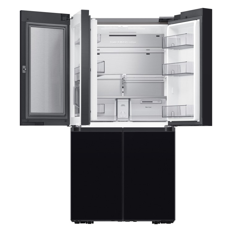 Samsung Bespoke 647 Litre Four Door American Fridge Freezer with Beverage Centre - Black