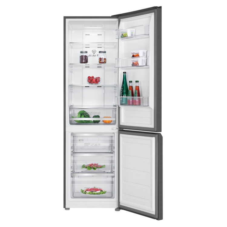 TCL 282 Litre 70/30 Freestanding Fridge Freezer - Stainless Steel