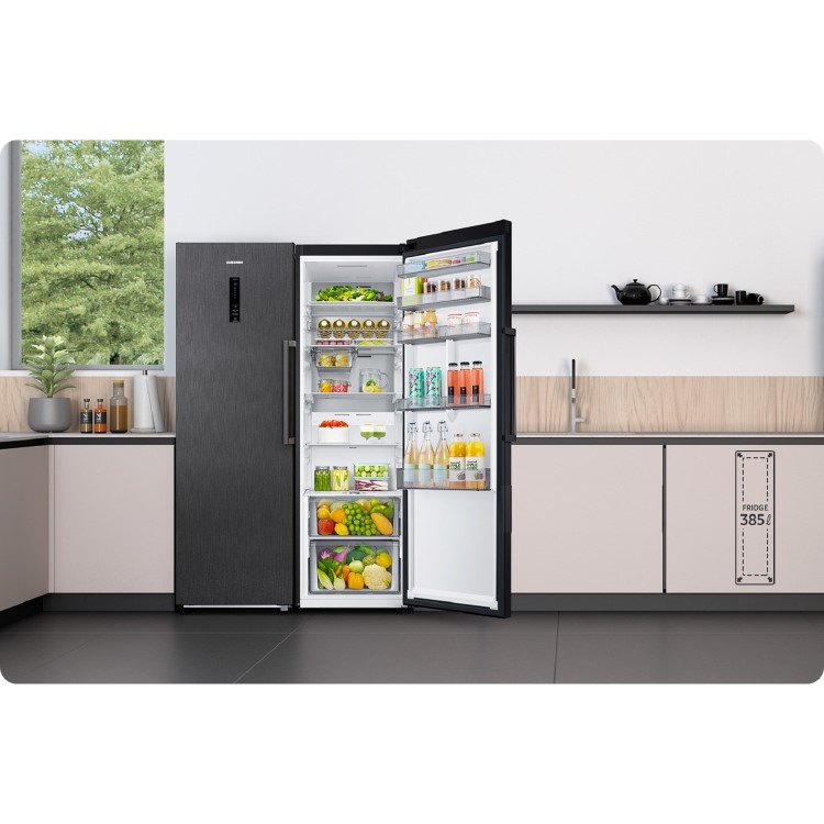 Samsung 382 Litre Tall Freestanding Larder Fridge - Black