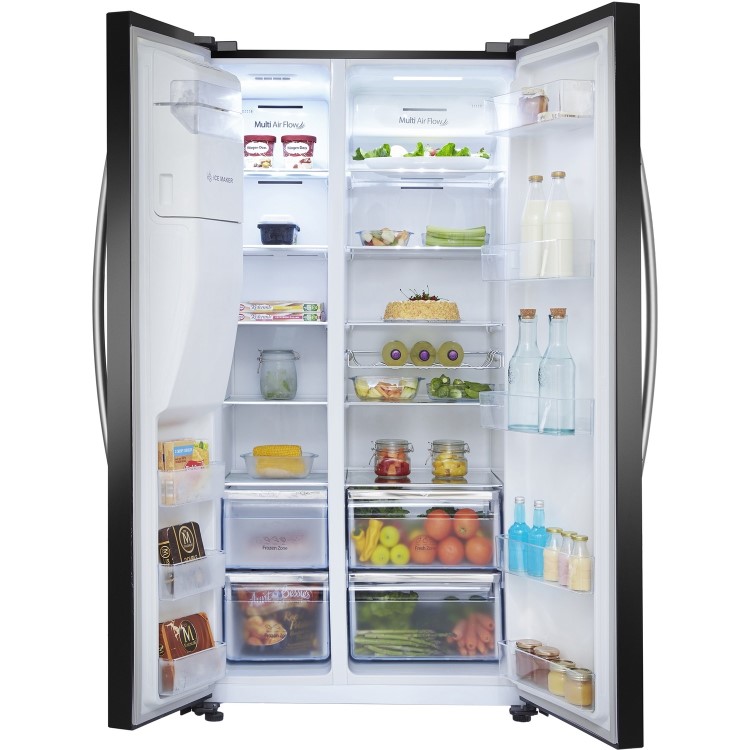 Refurbished Hisense RS694N4IBF Freestanding 562 Litre American Frost Free Fridge Freezer