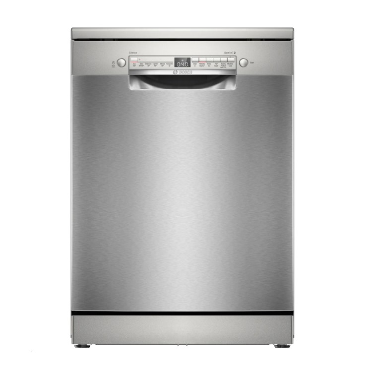 Bosch Series 2 Freestanding Dishwasher - Smart Wi-Fi, D-Rated, Stainless steel