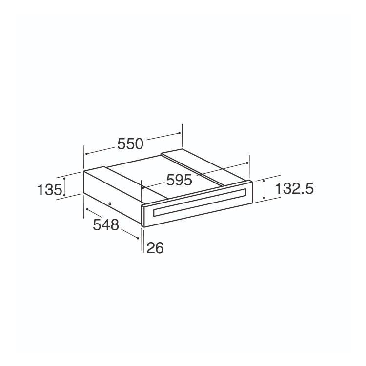 Refurbished CDA VW153BL 14cm High Warming Drawer Black