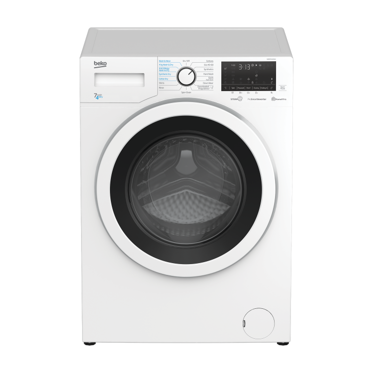 Refurbished Beko WDER7440421W Freestanding 7/4KG 1400 Spin Washer Dryer