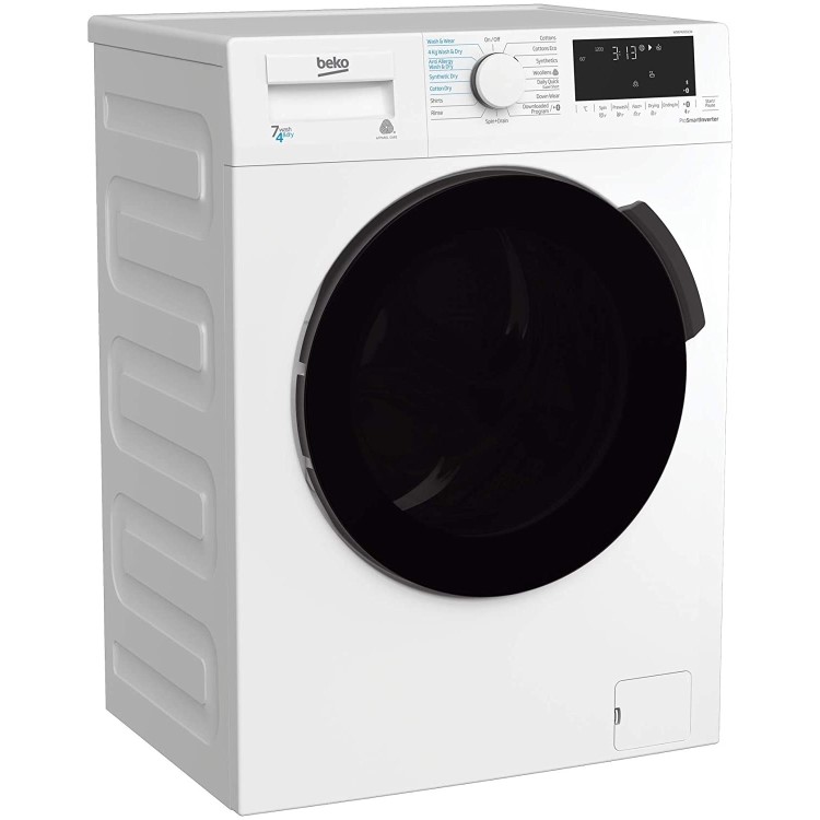 Refurbished Beko WDER7440421W Freestanding 7/4KG 1400 Spin Washer Dryer