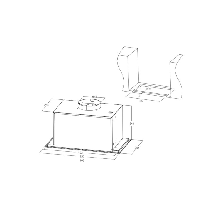 electriQ 52cm Canopy Cooker Hood - Stainless Steel