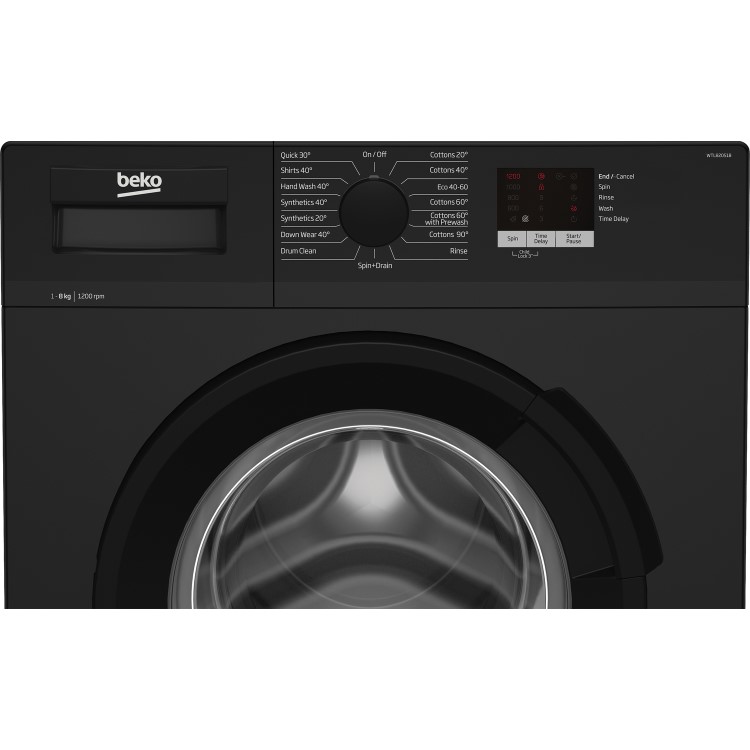 Beko WTL82051B 8kg 1200rpm Freestanding Washing Machine - Black