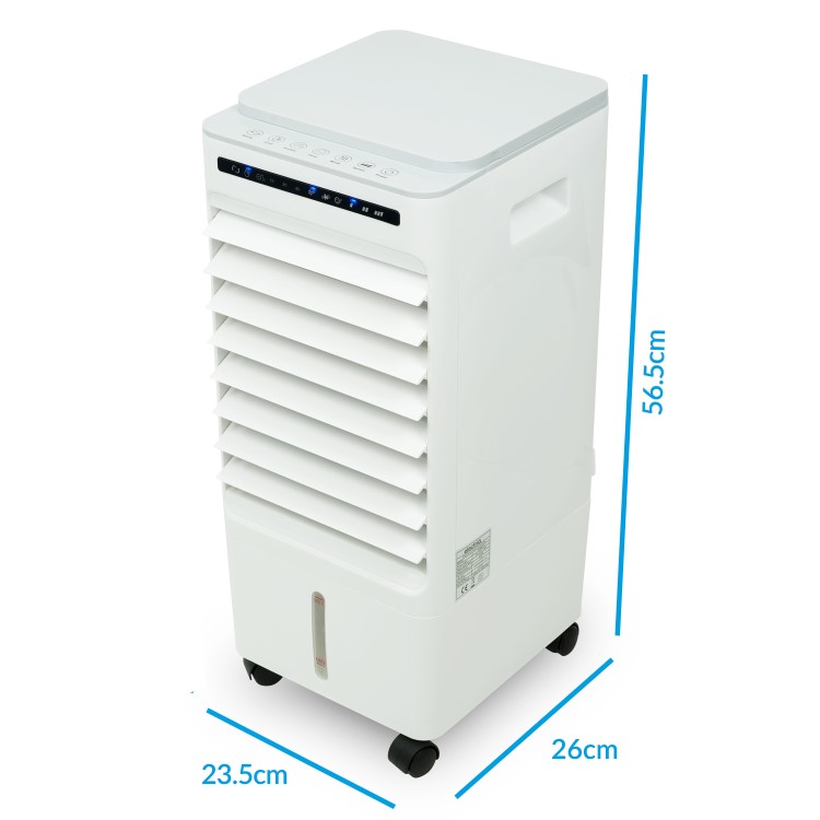 Refurbished electriQ Slimline 6L ECO Air Cooler with Built-In Air Purifier and Humidifier - 2 Free Ice Packs