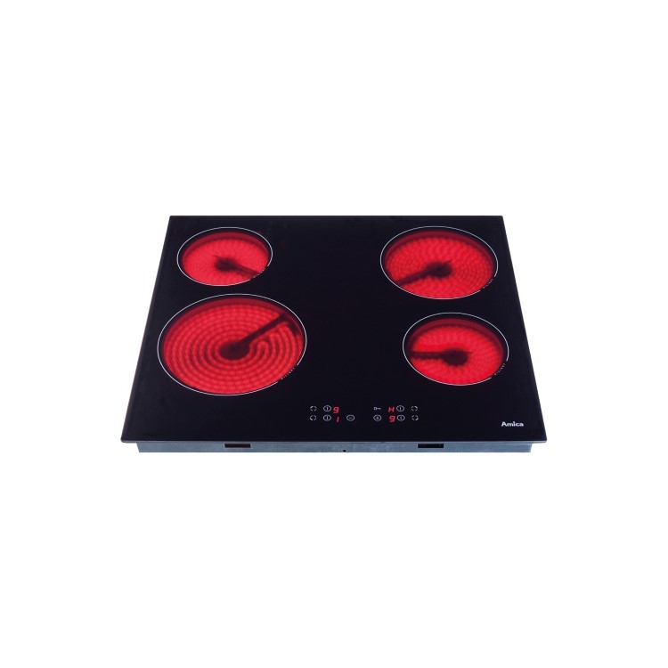 Refurbished Amica ACH6420FR 60cm 4 Zone Ceramic Hob Black