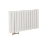 Eco Eleganza White Horizontal Flat Designer Aluminium Radiator 600x975mm Double Panel 3973 BTU