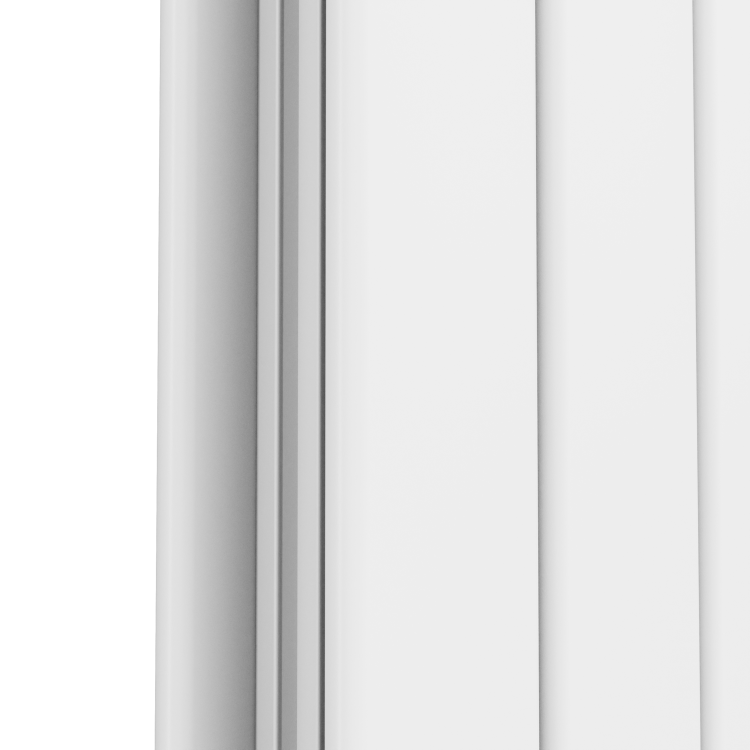 Eco Eleganza White Horizontal Flat Designer Aluminium Radiator 600x975mm Double Panel 3973 BTU