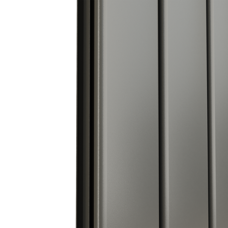 Eco Eleganza Anthracite Horizontal Flat Designer Aluminium Radiator 600x750mm Single Panel 2302 BTU