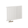 Eco Eleganza White Horizontal Flat Designer Aluminium Radiator 600x750mm Single Panel 2302 BTU