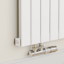 Eco Eleganza White Horizontal Flat Designer Aluminium Radiator 600x750mm Single Panel 2302 BTU