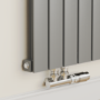 Eco Eleganza Anthracite Vertical Flat Designer Aluminium Radiator 1600x300mm Single Panel 2036 BTU