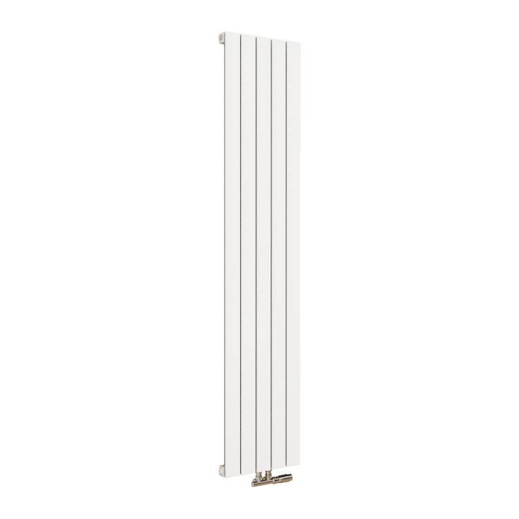 Eco Eleganza White Vertical Flat Designer Aluminium Radiator 1800x375mm Single Panel 2823 BTU