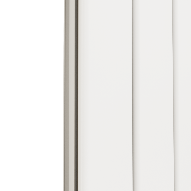 Eco Eleganza White Vertical Flat Designer Aluminium Radiator 1800x375mm Single Panel 2823 BTU