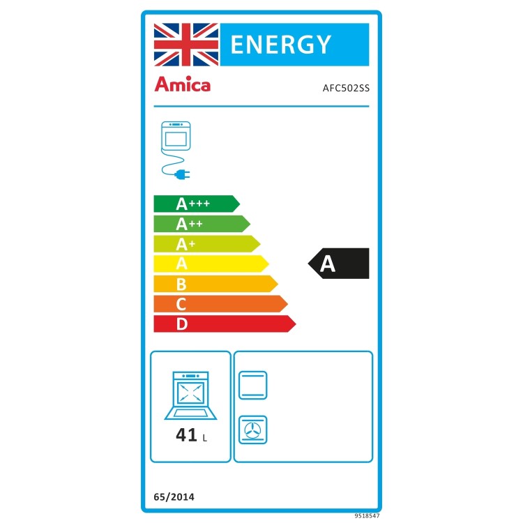 Refurbished Amica AFC502SS 50cm Electric Cooker Silver