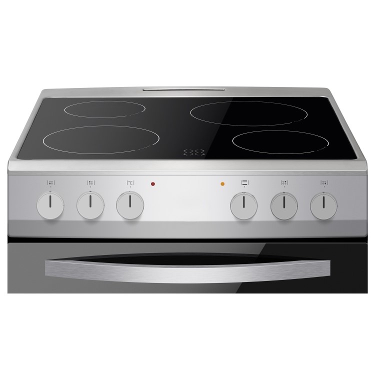 Amica 60cm Electric Cooker - Silver