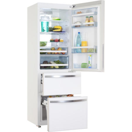 Haier AFD631GW 188x60cm Frost Free Freestanding Fridge Freezer With Humidity-controlled Drawer - Whi