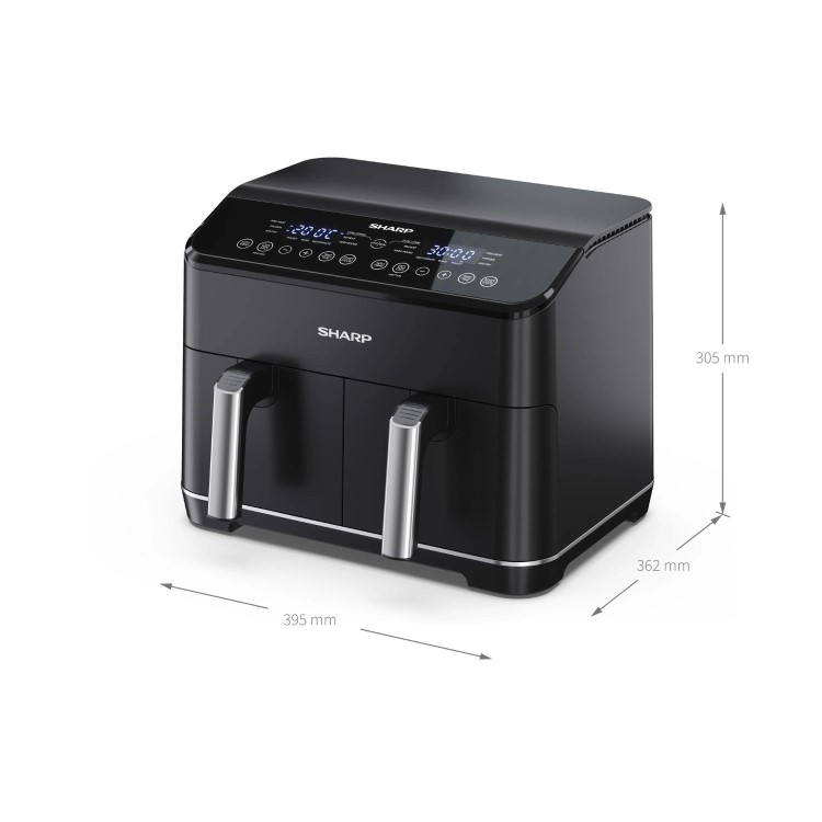 Sharp 8L Dual Drawer Digital Air Fryer