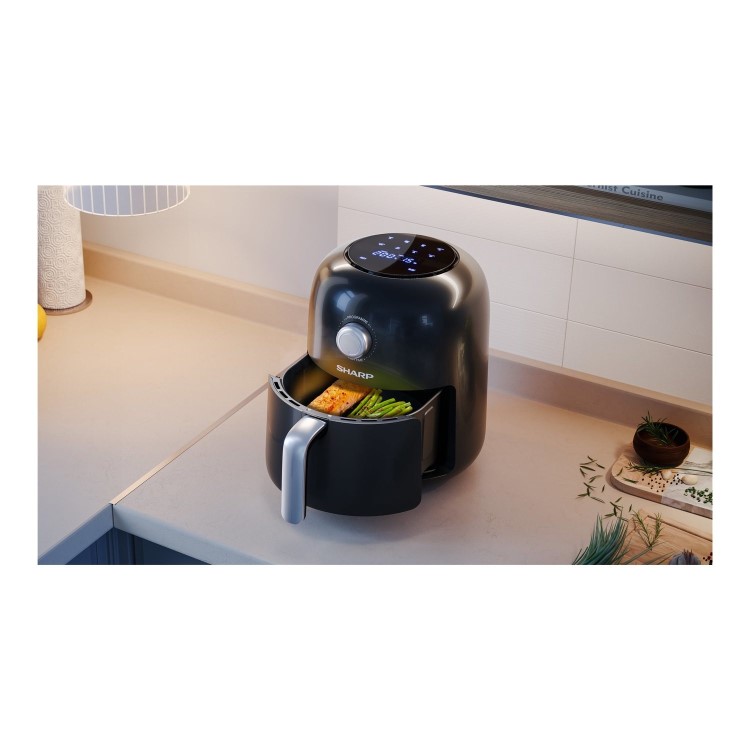 Sharp 4L Digital Air Fryer - Black & Silver