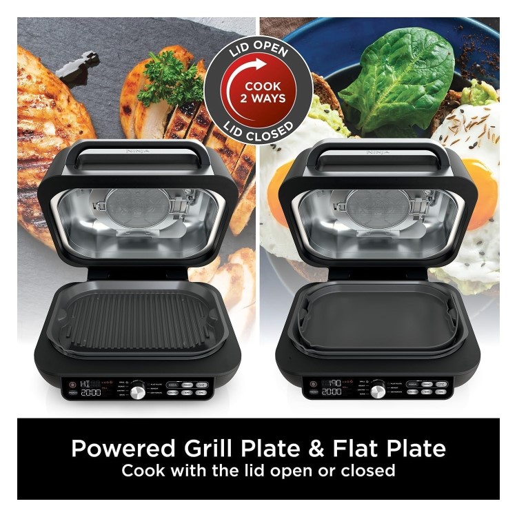 Ninja AG651UK Foodi Max Pro Health Grill Flat Plate & Air Fryer