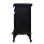 GRADE A2 - AmberGlo Large Electric Stove Fire in Black with Double Doors & Log Fuel Bed