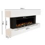 White 52inch WiFi Enabled Wall Mounted Electric Fireplace - AmberGlo