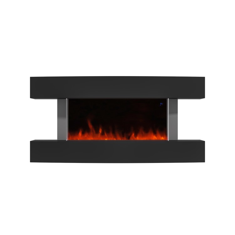 Black 47inch Wall Mounted Electric Fireplace - AmberGlo