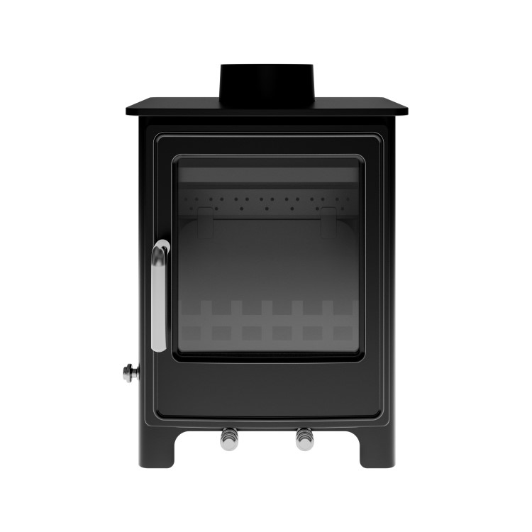 Black Cast Iron Multi Fuel Stove 5kW - AmberGlo