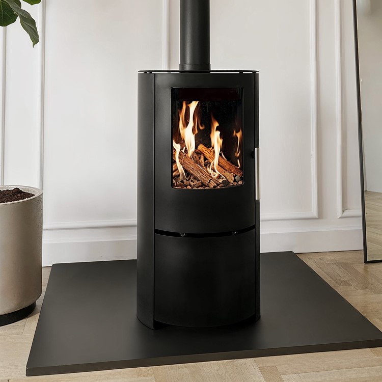 Black Cast Iron Wood Burning Stove 5kW - AmberGlo