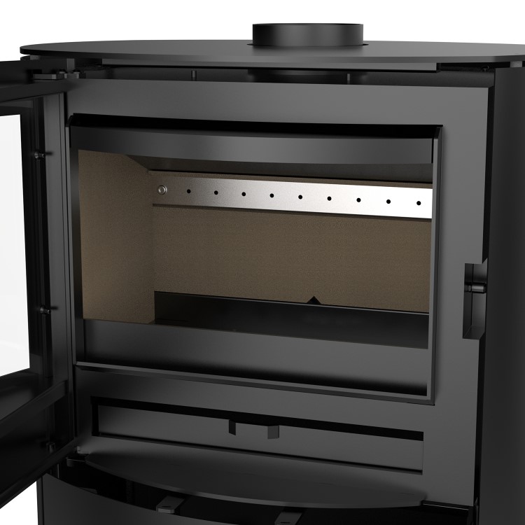 Black Cast Iron Wood Burning Stove 6.9kW - AmberGlo