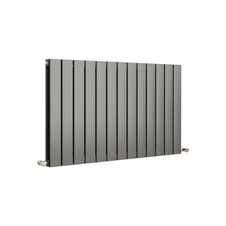 Eco Eleganza Anthracite Horizontal Flat Designer Aluminium Radiator 600x975mm Double Panel 3973 BTU