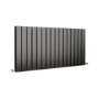 Eco Eleganza Midnight Black Horizontal Flat Designer Aluminium Radiator 600x1200mm Double Panel 4890 BTU