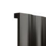 Eco Vivante Midnight Black Horizontal Wave Designer Aluminium Radiator 600x945mm Single Panel 3055 BTU