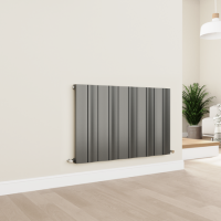 Eco Vivante Anthracite Horizontal Wave Designer Aluminium Radiator 600x945mm Single Panel 3055 BTU