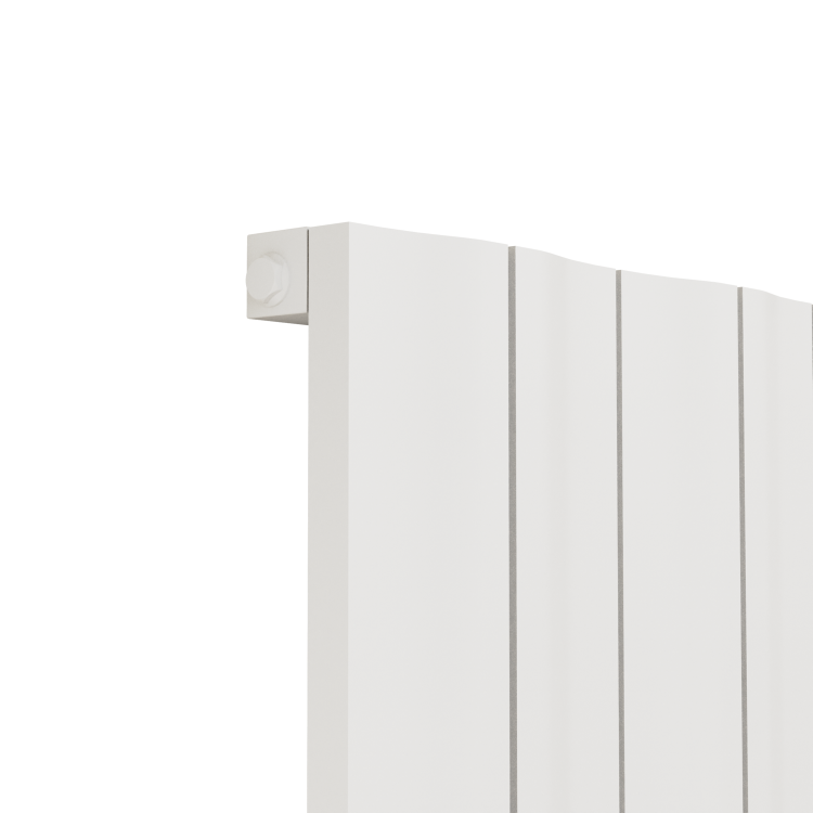 Eco Vivante White Horizontal Wave Designer Aluminium Radiator 600x945mm Single Panel 3055 BTU