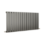 Eco Eleganza Anthracite Horizontal Flat Designer Aluminium Radiator 600x1200mm Single Panel 3683 BTU