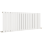 Eco Eleganza White Horizontal Flat Designer Aluminium Radiator 600x1425mm Single Panel 4373 BTU